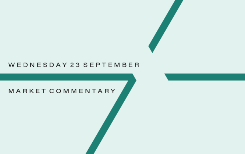 Market Commentary: Wednesday 23rd September
