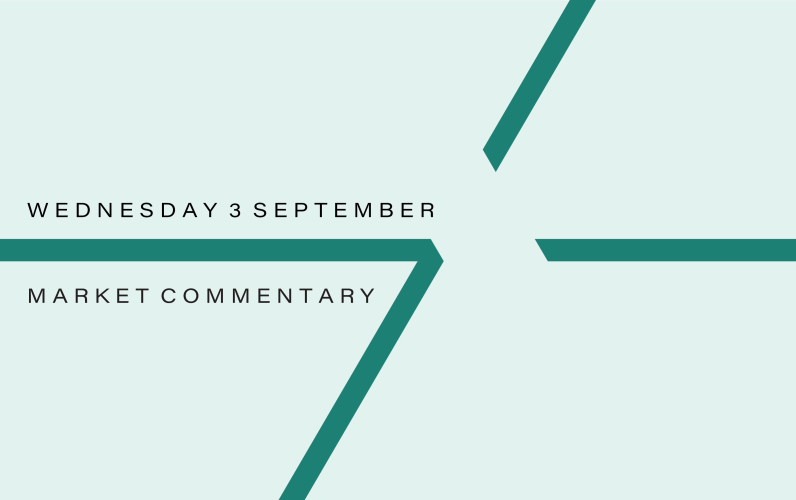 Market Commentary: Wednesday 3rd September